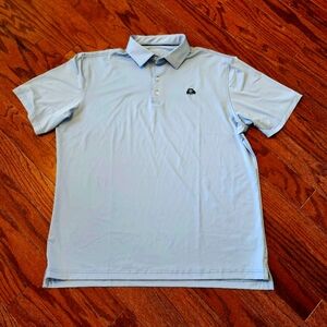 Harlestons Tailored Fit Men's‎ Blue Short Sleeve Polo With Logo Size XL